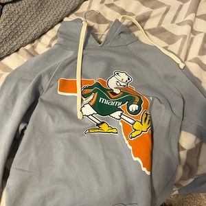 University of Miami cropped hoodie